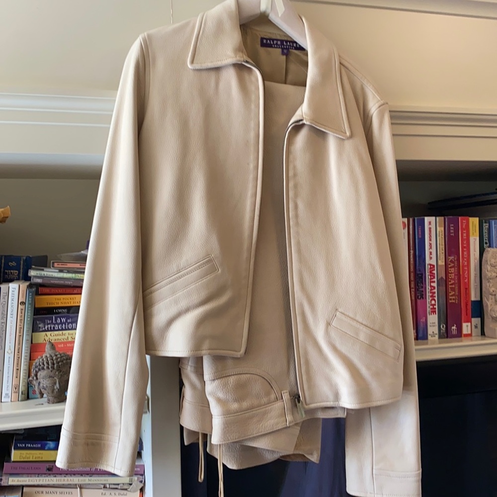 Ralph Lauren Leather Jacket & Pants Set